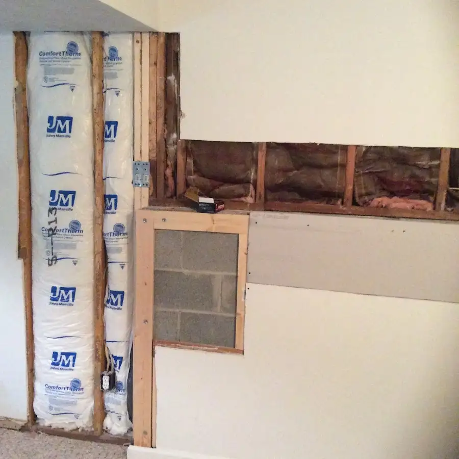 Wall insulation replacement during Structural Drying in Cold Springs